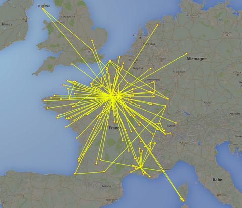 Carte des navigations